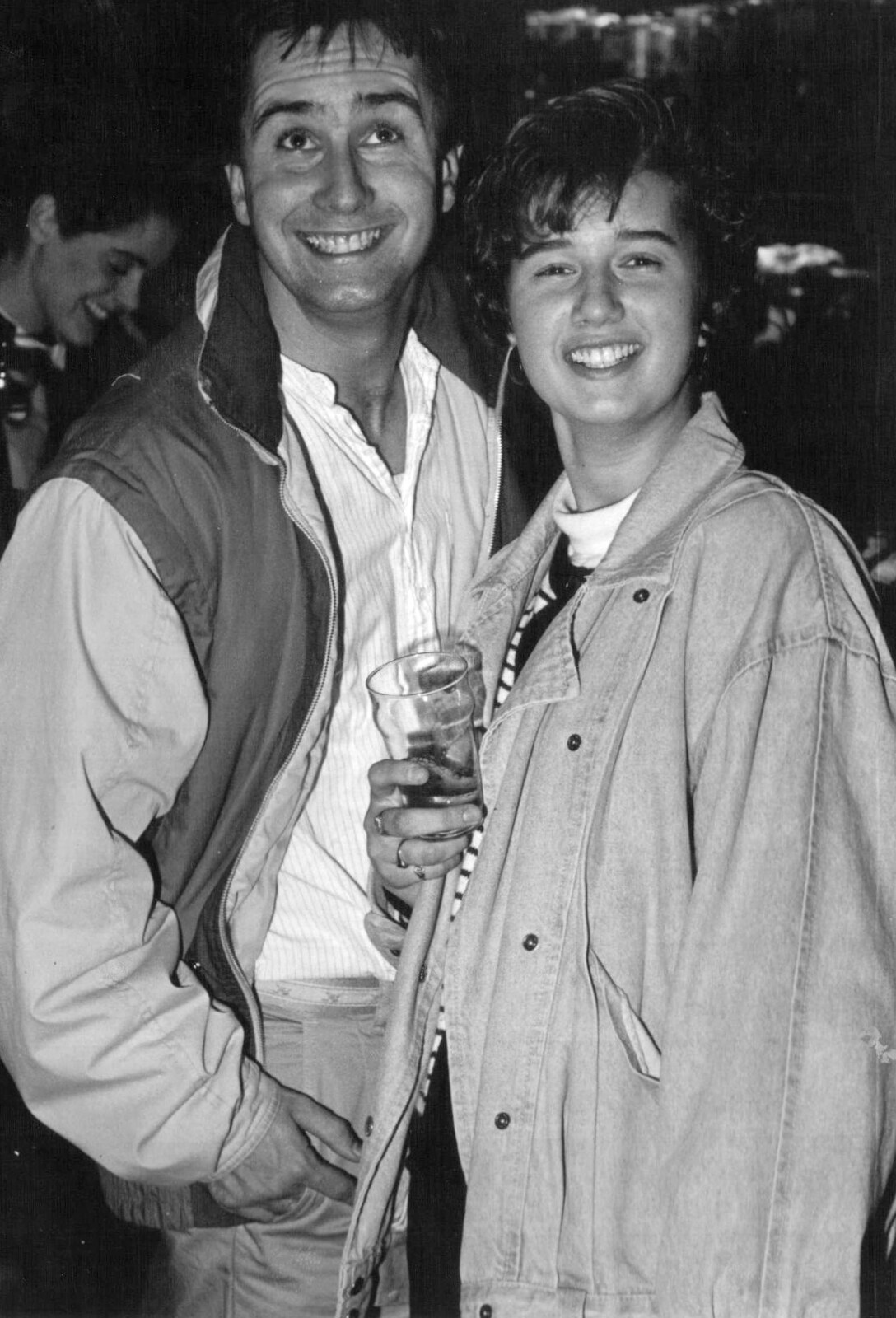 Rik and his sister - Cath the Fish from Uni: The First Year in Black and White, Plymouth Polytechnic, Devon - 8th April 1986