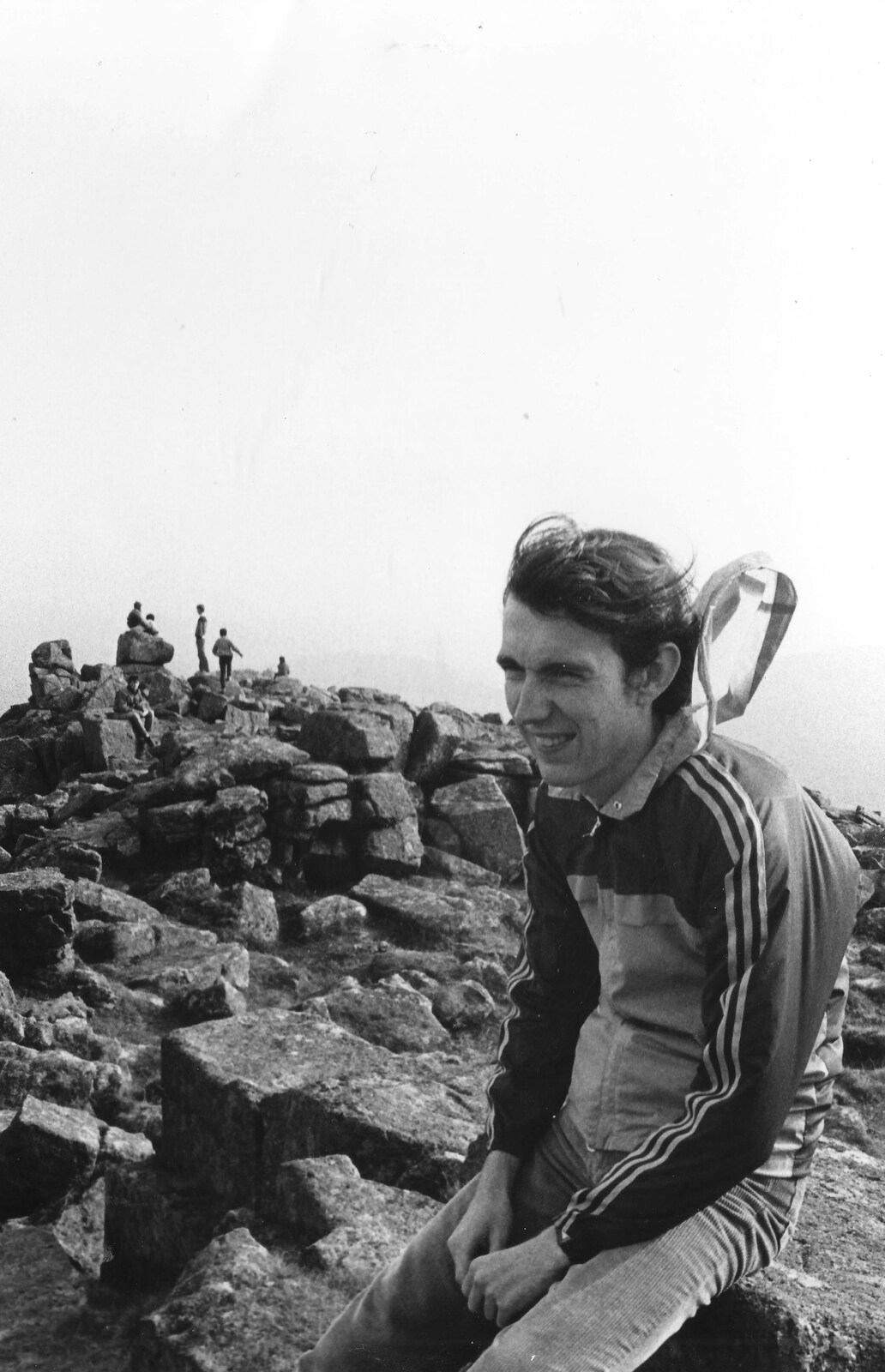 Dave on 'Trotsky's Mount' from Uni: The First Year in Black and White, Plymouth Polytechnic, Devon - 8th April 1986