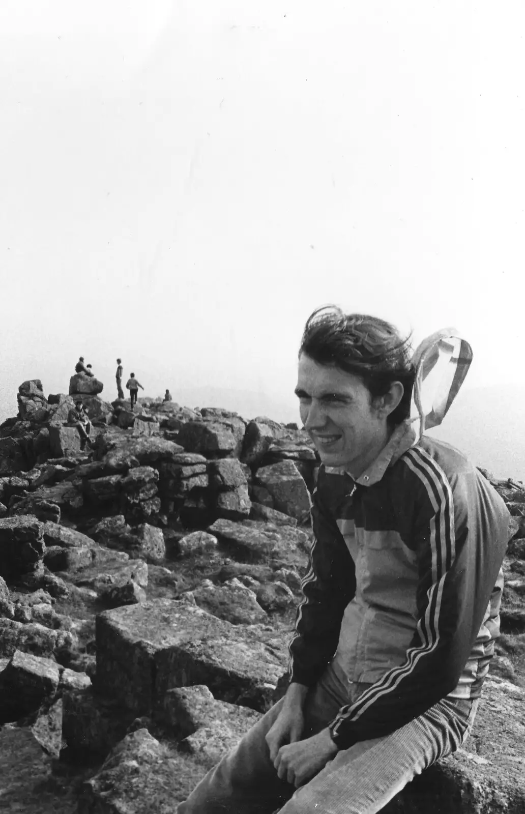 Dave on 'Trotsky's Mount', from Uni: The First Year in Black and White, Plymouth Polytechnic, Devon - 8th April 1986