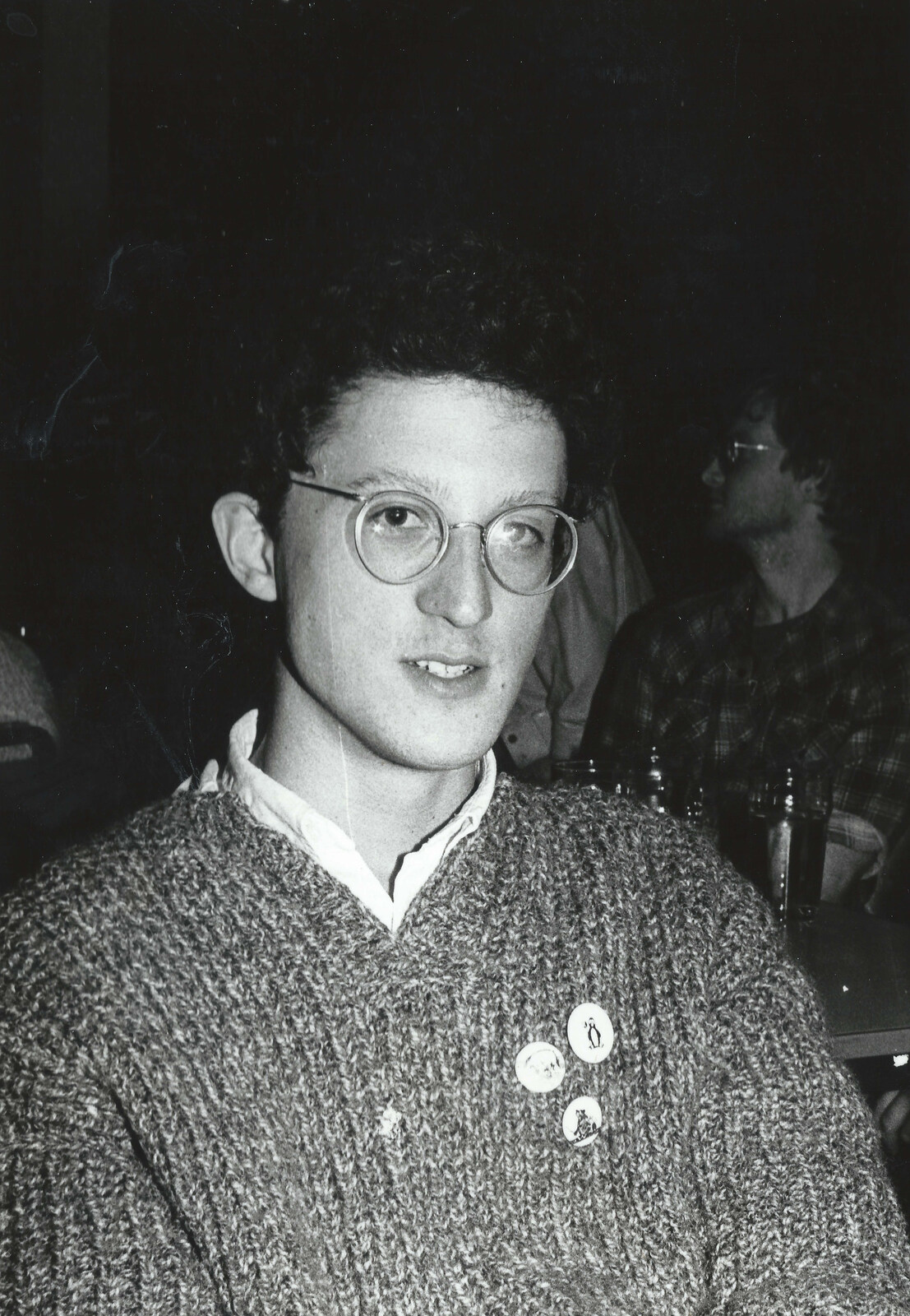 Christos Zarakovitis in the Students' Union from Uni: The First Year in Black and White, Plymouth Polytechnic, Devon - 8th April 1986