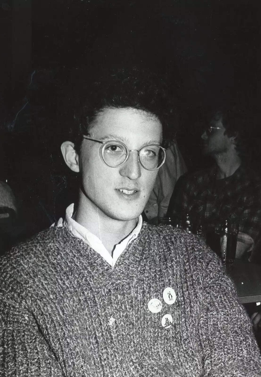 Christos Zarakovitis in the Students' Union, from Uni: The First Year in Black and White, Plymouth Polytechnic, Devon - 8th April 1986