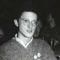 Christos Zarakovitis in the Students' Union, Uni: The First Year in Black and White, Plymouth Polytechnic, Devon - 8th April 1986