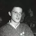 Christos Zarakovitis in the Students' Union, Uni: The First Year in Black and White, Plymouth Polytechnic, Devon - 8th April 1986