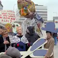 Maggie Thatcher joins in, Uni: A Van Gogh Grant Cuts Protest, Plymouth, Devon - 8th March 1986