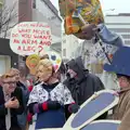 Someone does an impression of Norman Fowler, Uni: A Van Gogh Grant Cuts Protest, Plymouth, Devon - 8th March 1986