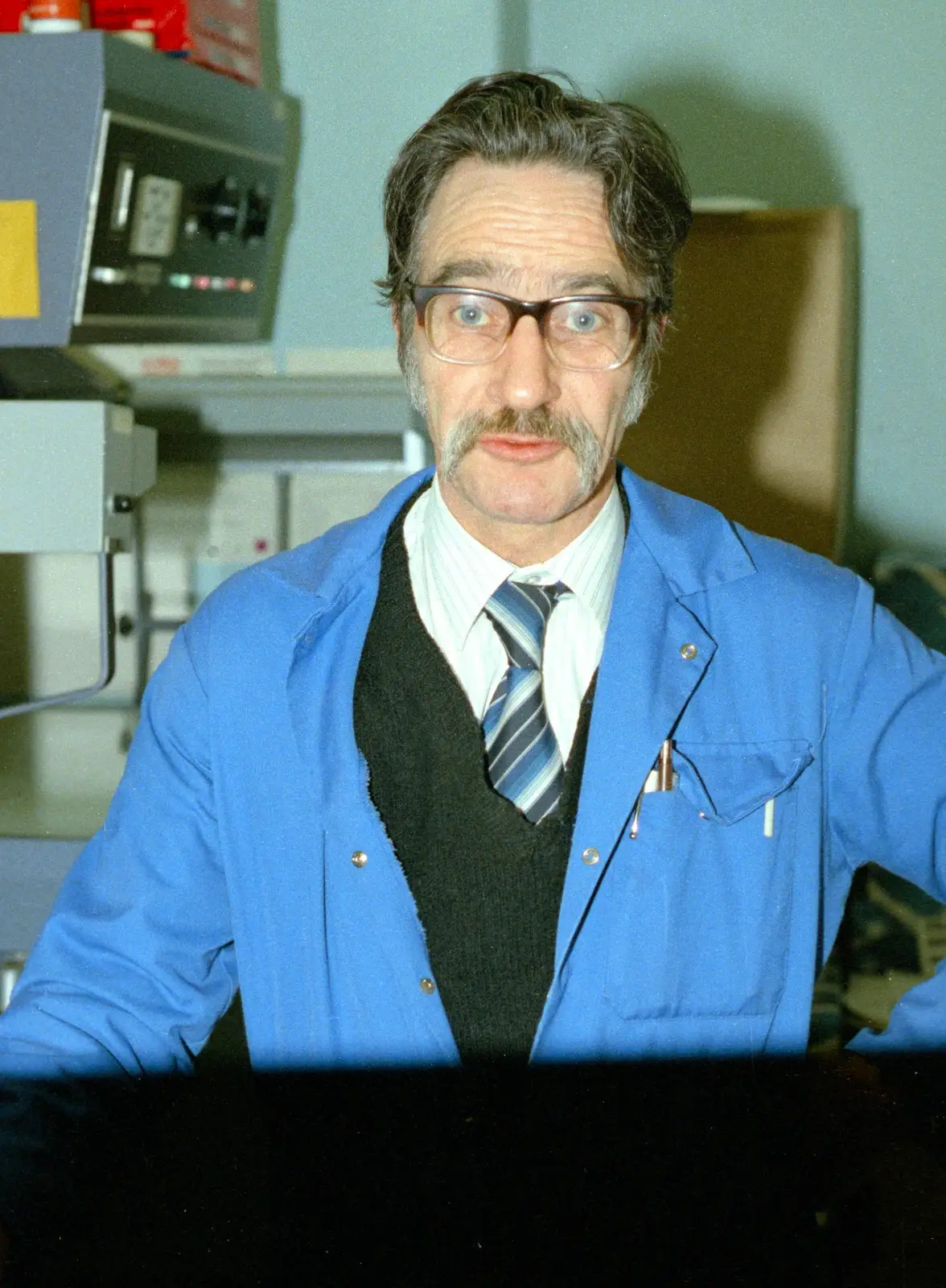 Mervyn, one of the SU printers, from Uni: A Van Gogh Grant Cuts Protest, Plymouth, Devon - 8th March 1986