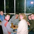 The gang in the Bank's conservatory, Uni: A Night In The Bank and Fly Magazine, Plymouth Polytechnic, Devon - March 10th 1986
