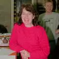 Maureen leans on the office counter, Uni: PPSU Office Staff and a Night in the Students' Union Bar, Plymouth - 15th March 1986