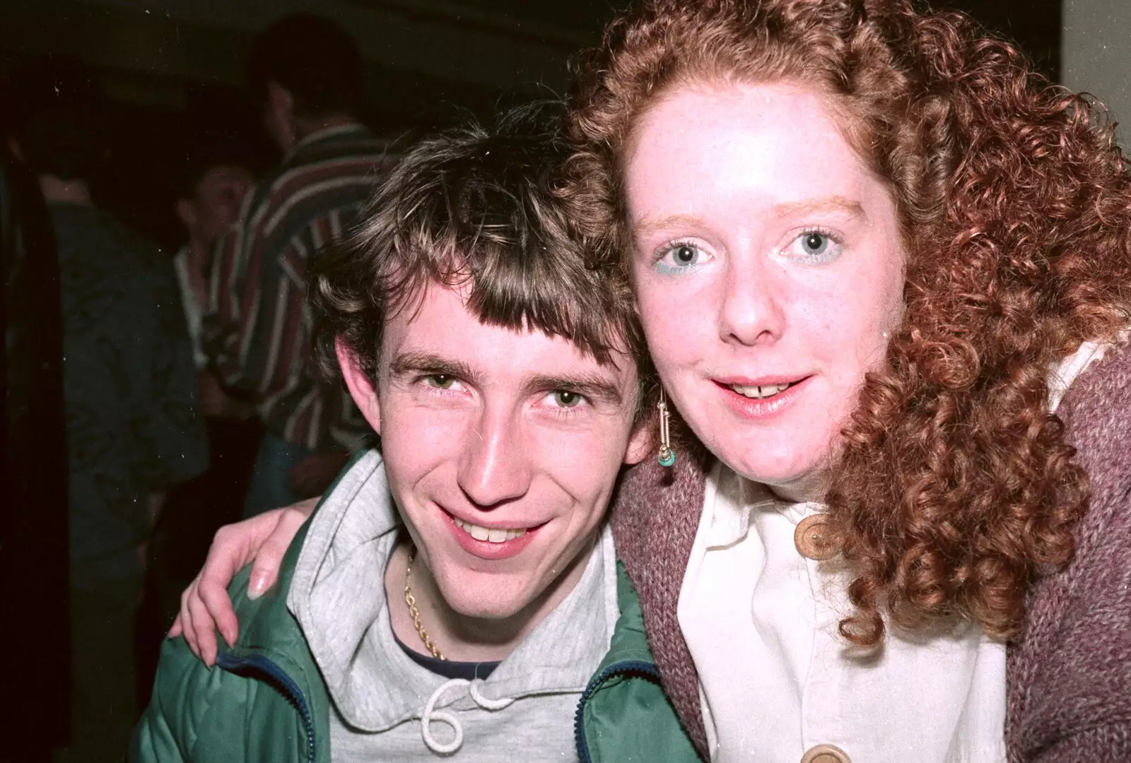 Dave and his Irish friend, from Uni: PPSU Office Staff and a Night in the Students' Union Bar, Plymouth - 15th March 1986