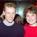 Angela and her boyfriend, Uni: PPSU Office Staff and a Night in the Students' Union Bar, Plymouth - 15th March 1986
