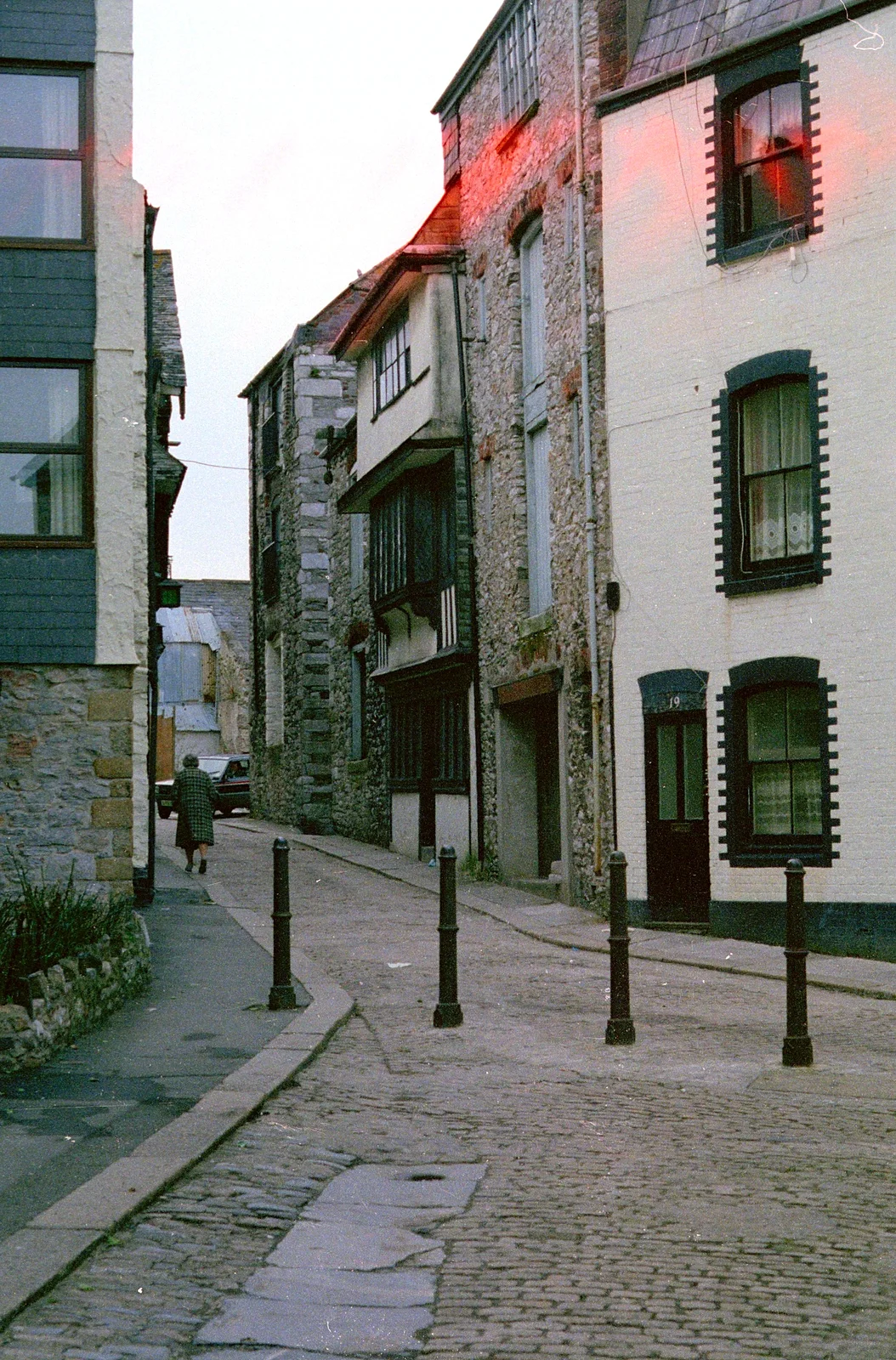 The view up New Street, on the Barbican, from Uni: The End of Term and Whitsand Bay, Plymouth and New Milton - 21st March 1986