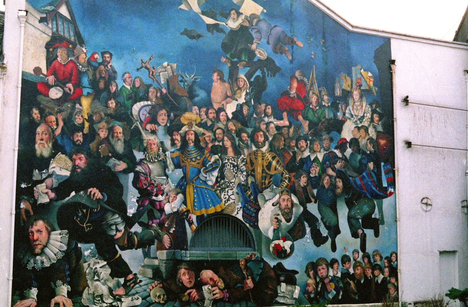 Another Robert Lenkiewicz mural from Uni: The End of Term and Whitsand Bay, Plymouth and New Milton - 21st March 1986