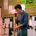 Grant readies the yard of ale, Uni: The End of Term and Whitsand Bay, Plymouth and New Milton - 21st March 1986