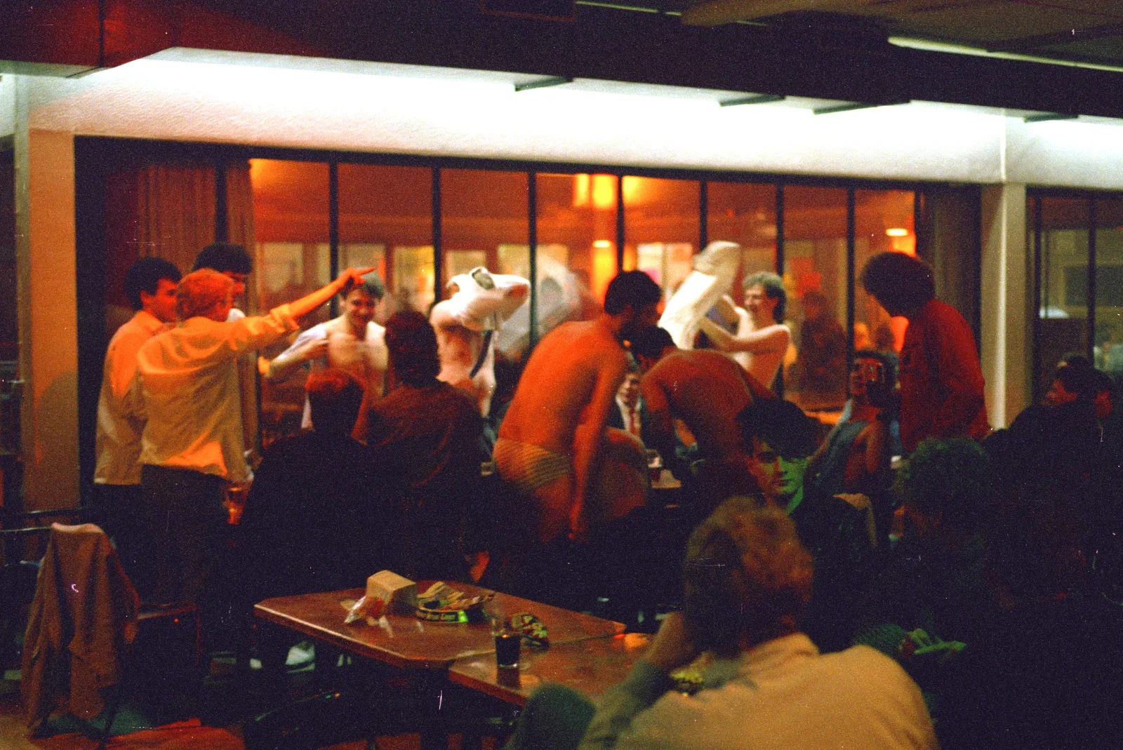 The Rugby Club, in pants. Again, from Uni: The End of Term and Whitsand Bay, Plymouth and New Milton - 21st March 1986