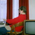 Barbara flings stuff around in the lounge, Uni: The End of Term and Whitsand Bay, Plymouth and New Milton - 21st March 1986
