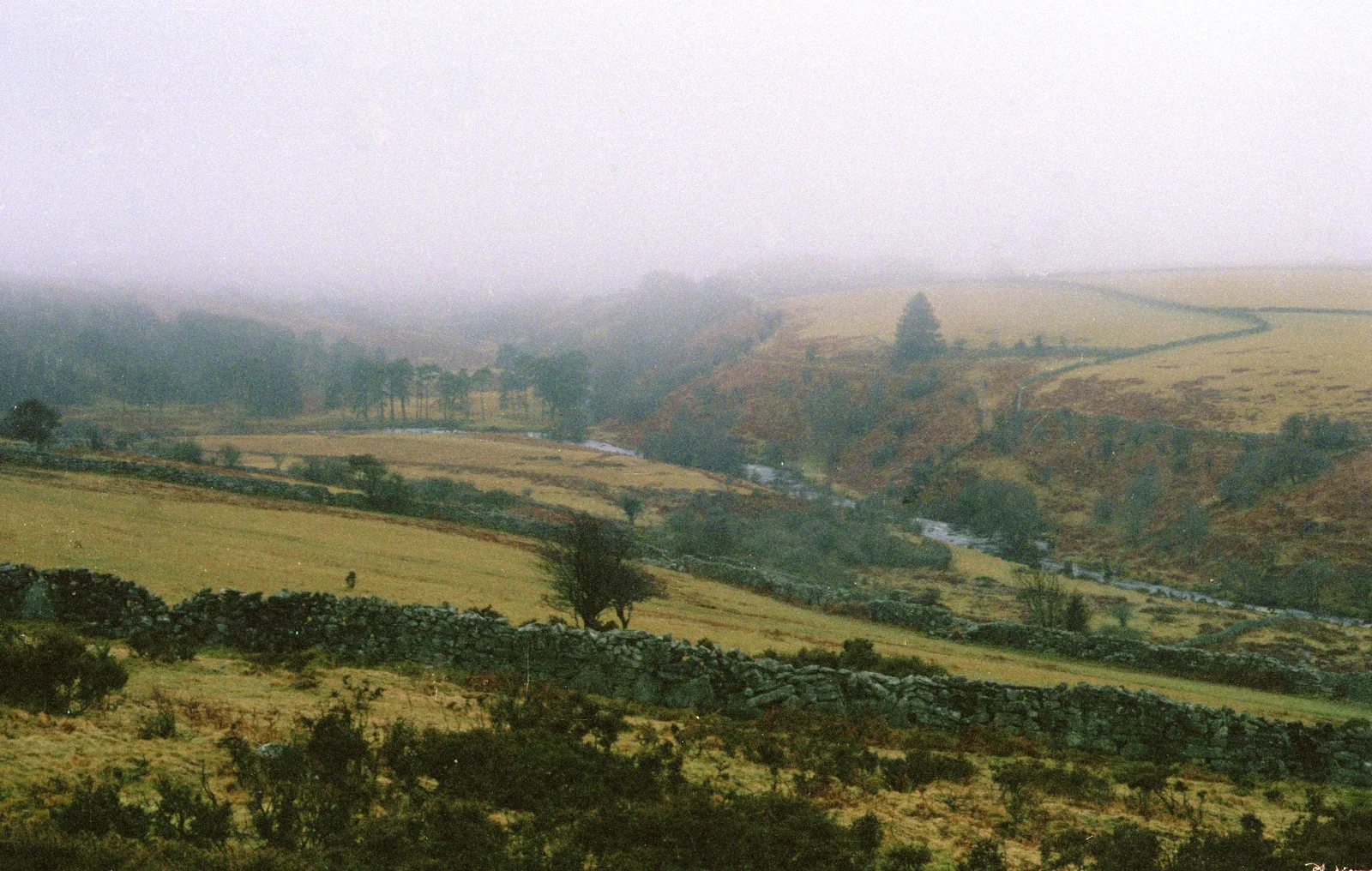 A misty Dartmoor scene, as we leave Plymouth, from Uni: The End of Term and Whitsand Bay, Plymouth and New Milton - 21st March 1986