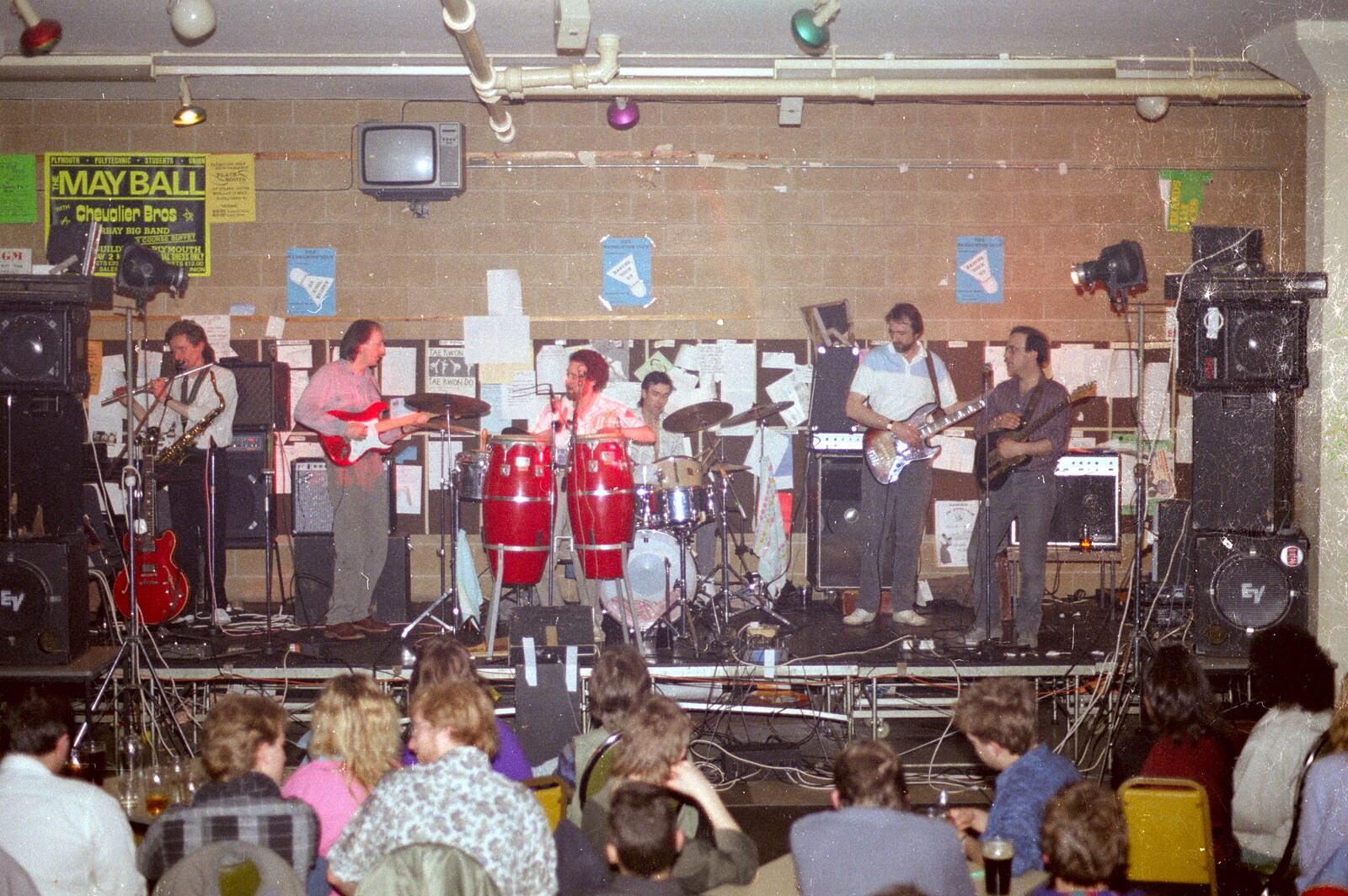 The band on stage from Uni: The End of Term and Whitsand Bay, Plymouth and New Milton - 21st March 1986