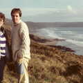 Barbara and Malcolm on the clifftop at Whitsand Bay, Uni: The End of Term and Whitsand Bay, Plymouth and New Milton - 21st March 1986