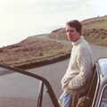 Malcolm leans on Barbara's car, Uni: The End of Term and Whitsand Bay, Plymouth and New Milton - 21st March 1986