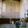 Anna and Phil roam around in Trinity Chapel, A Trip to Trinity College, Cambridge - 23rd March 1986