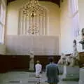 Anna and Phil roam around in Trinity Chapel, A Trip to Trinity College, Cambridge - 23rd March 1986