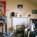 Phil in his room, with Judge Dredd, A Trip to Trinity College, Cambridge - 23rd March 1986