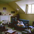 Anna has a doze on the sofa, A Trip to Trinity College, Cambridge - 23rd March 1986