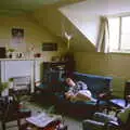 Anna has a doze on the sofa, A Trip to Trinity College, Cambridge - 23rd March 1986