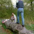 Log walking, A Trip to Trinity College, Cambridge - 23rd March 1986