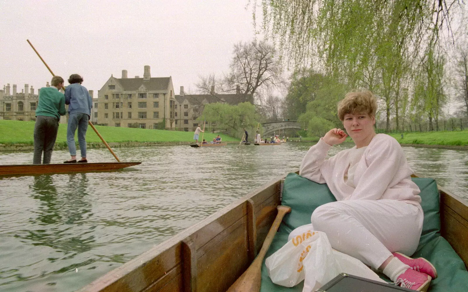 Anna looks less than excited, from A Trip to Trinity College, Cambridge - 23rd March 1986