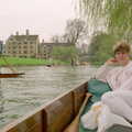 Anna looks less than excited, A Trip to Trinity College, Cambridge - 23rd March 1986