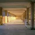 Anna roams the columned cloisters, A Trip to Trinity College, Cambridge - 23rd March 1986