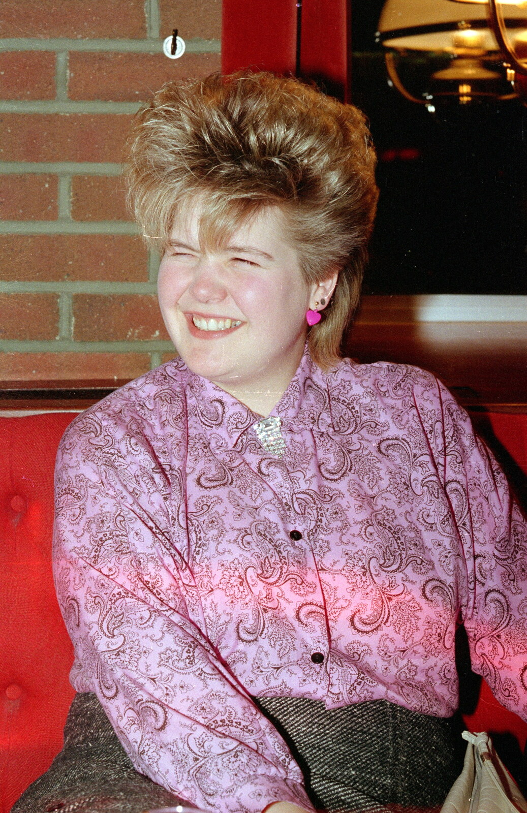 Carol - Pink Lady from A CB Reunion and a Trip to the Beach, Barton on Sea, Hampshire - 4th April 1986