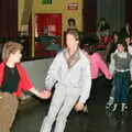 A blurry Sean skates around the rink, A CB Reunion and a Trip to the Beach, Barton on Sea, Hampshire - 4th April 1986