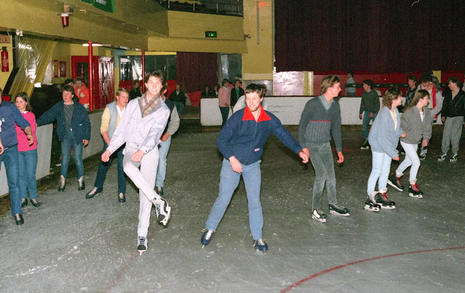 Sean and his mate skate around, from A CB Reunion and a Trip to the Beach, Barton on Sea, Hampshire - 4th April 1986