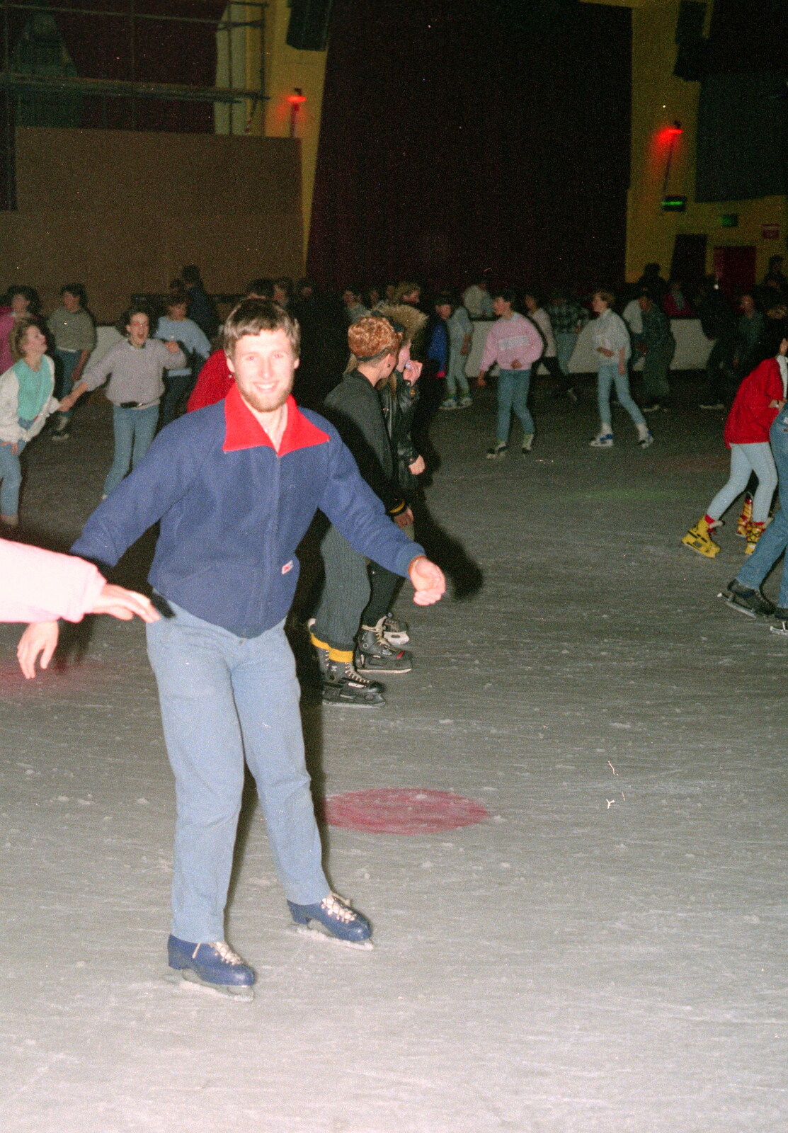 Unsteady ice skating from A CB Reunion and a Trip to the Beach, Barton on Sea, Hampshire - 4th April 1986