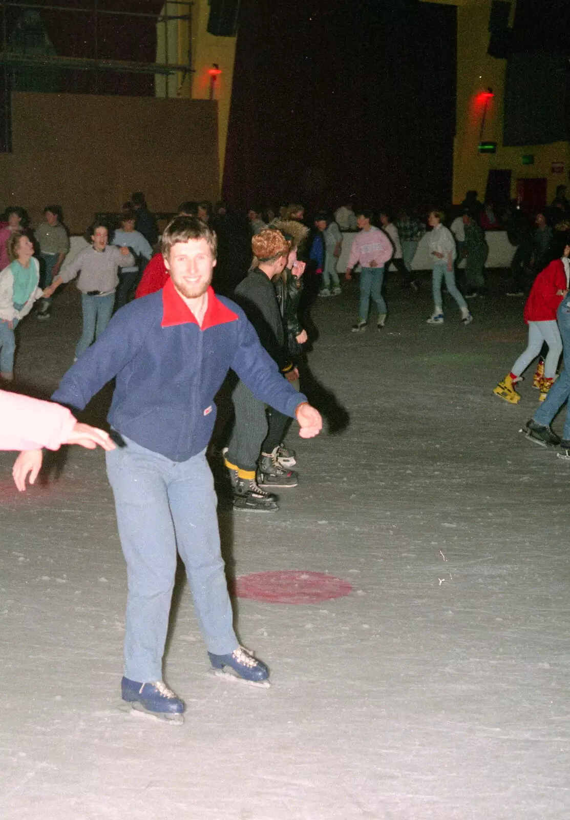 Unsteady ice skating, from A CB Reunion and a Trip to the Beach, Barton on Sea, Hampshire - 4th April 1986