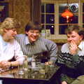 Anna, Phil and Hamish in a pub somewhere, Easter With Sean in Macclesfield, Cheshire - 6th April 1986