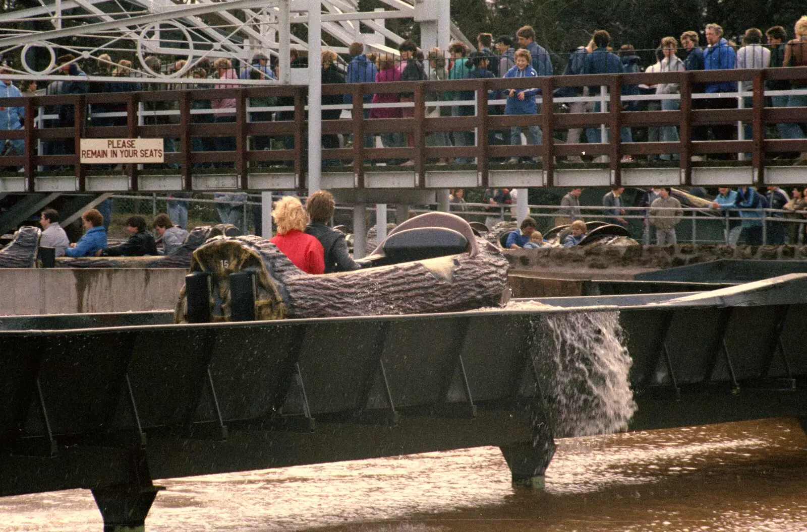 Someone on the Log Flume, from Easter With Sean in Macclesfield, Cheshire - 6th April 1986