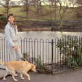 Sean takes Brandy for a walk, Easter With Sean in Macclesfield, Cheshire - 6th April 1986