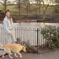 Sean takes Brandy for a walk, Easter With Sean in Macclesfield, Cheshire - 6th April 1986