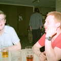 Dave Lock, and Mark the landlord in the students' union, Uni: The End of Easter Holidays, Ford Cottage and Plymouth Hoe, Hampshire and Devon - 10th April 1986