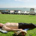 Riki does sunbathing on the Hoe, Uni: The End of Easter Holidays, Ford Cottage and Plymouth Hoe, Hampshire and Devon - 10th April 1986