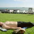 Riki does sunbathing on the Hoe, Uni: The End of Easter Holidays, Ford Cottage and Plymouth Hoe, Hampshire and Devon - 10th April 1986