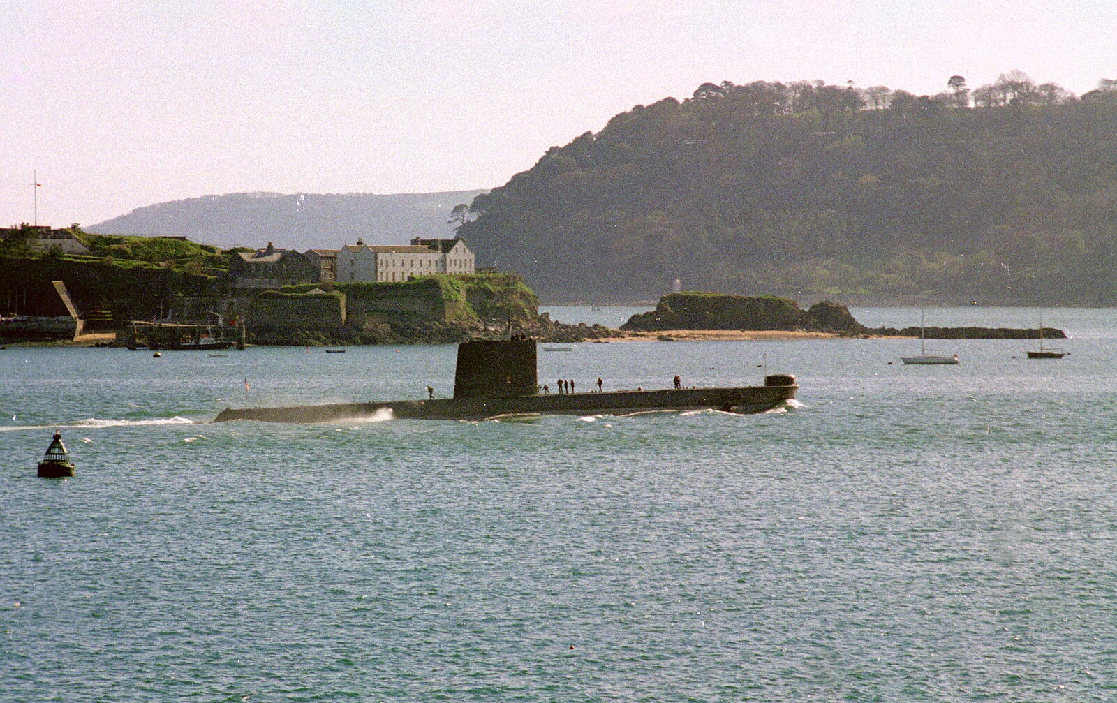 A nuclear submarine returns to Devonport from Uni: The End of Easter Holidays, Ford Cottage and Plymouth Hoe, Hampshire and Devon - 10th April 1986
