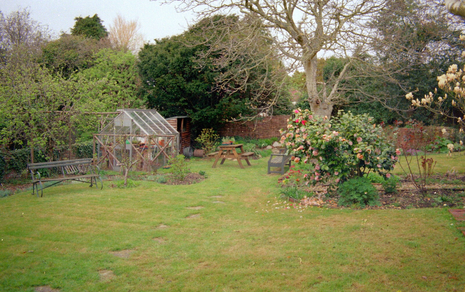 The back garden at Ford Cottage from Uni: The End of Easter Holidays, Ford Cottage and Plymouth Hoe, Hampshire and Devon - 10th April 1986