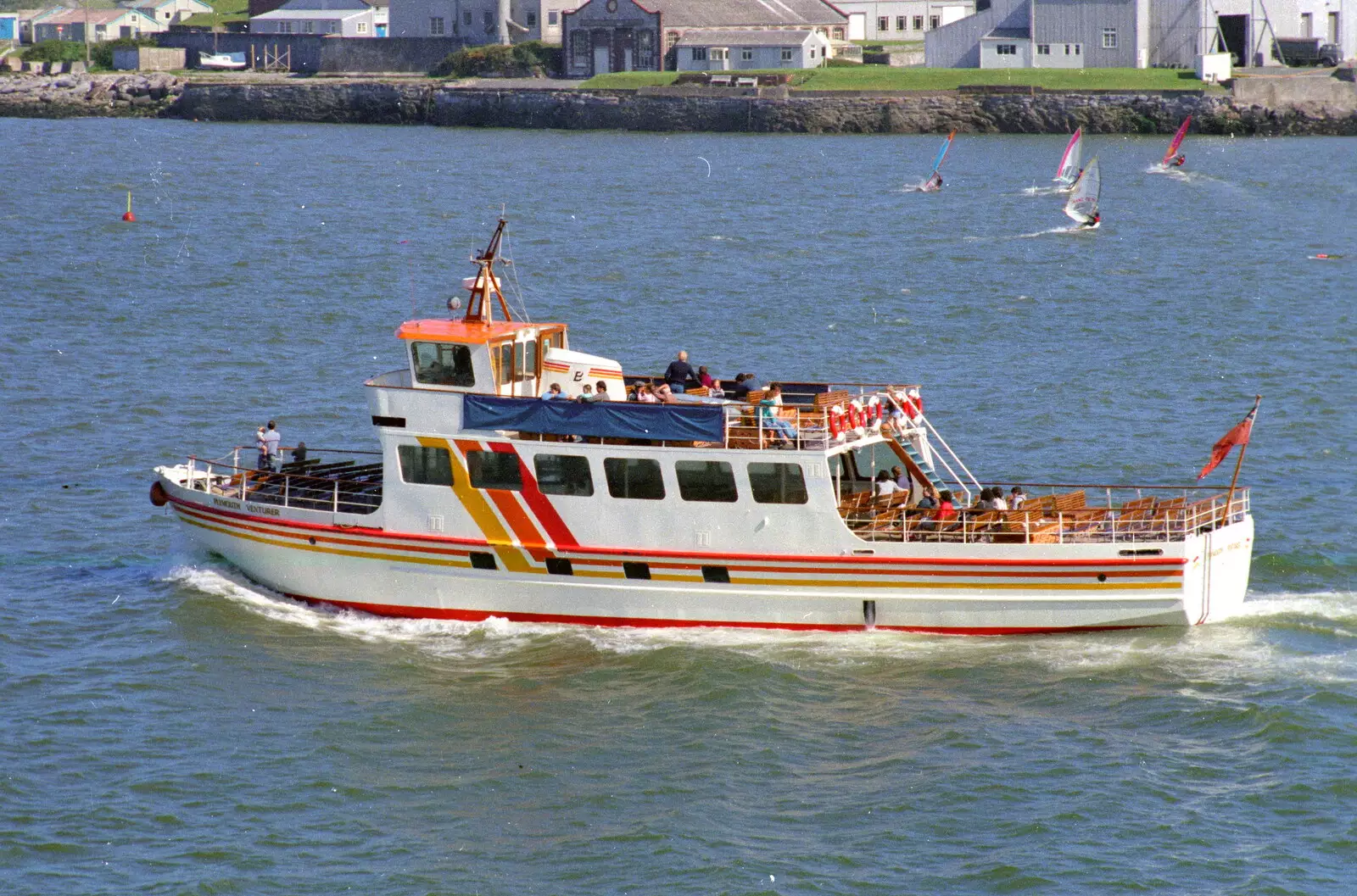 A Plymouth Sound 'booze cruise' boat, from Uni: Student Politics, and Hanging Around The Hoe, Plymouth - 12th April 1986