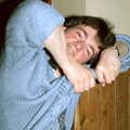 Dave wrings his beer-soaked sweater out, Uni: Another Session in the James Street Vaults, Plymouth - 15th April 1986