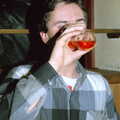 Riki on his cider, Uni: Another Session in the James Street Vaults, Plymouth - 15th April 1986