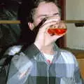 Riki on his cider, Uni: Another Session in the James Street Vaults, Plymouth - 15th April 1986